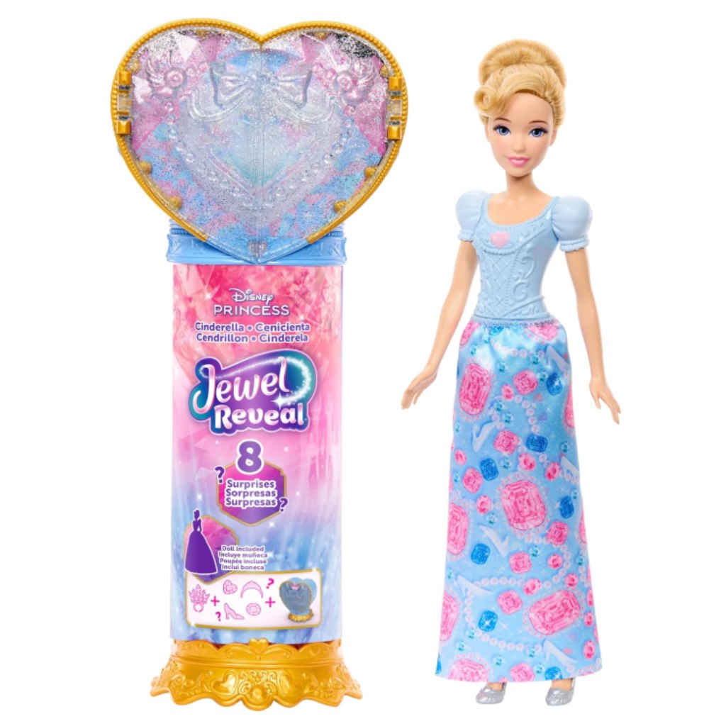 Disney Princezné: Bábika prekvapenie s veľkým srdcom - Popoluška - Mattel