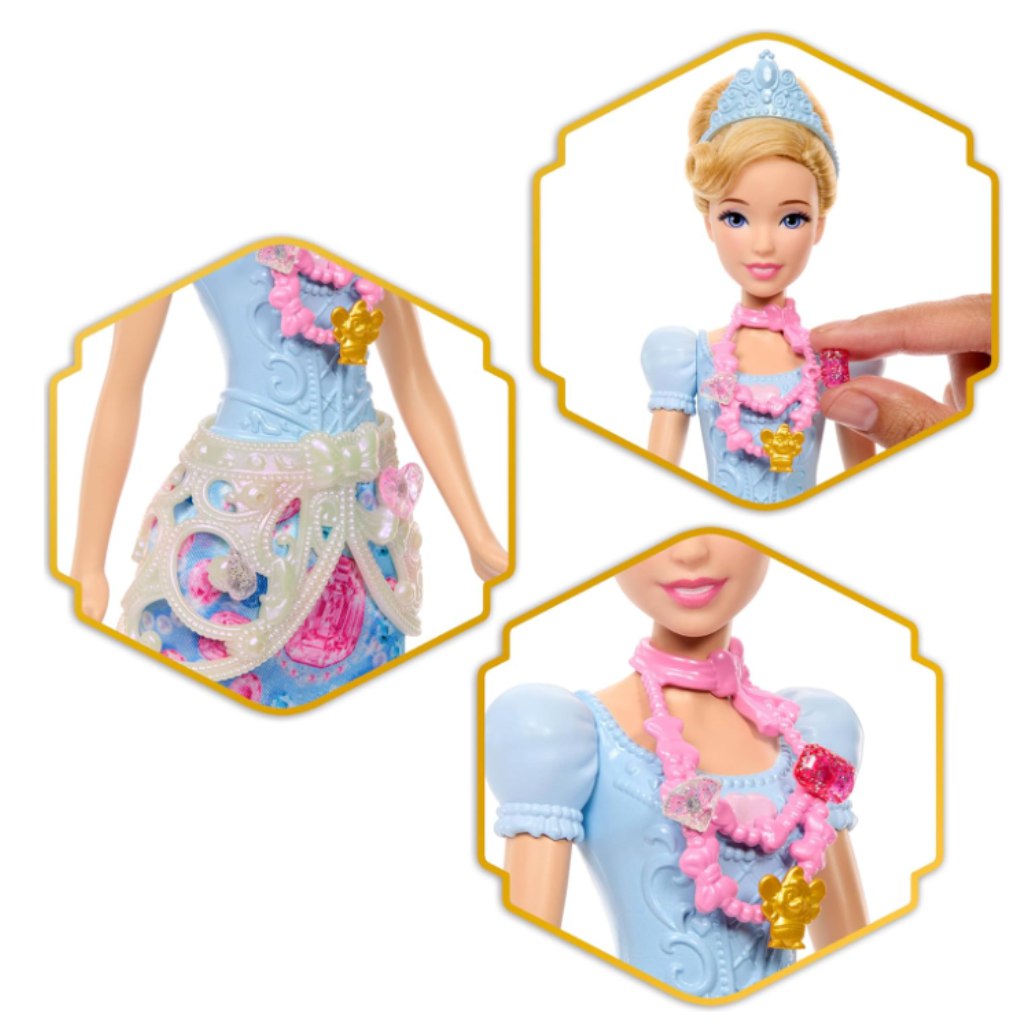 Disney Princezné: Bábika prekvapenie s veľkým srdcom - Popoluška - Mattel kép 2