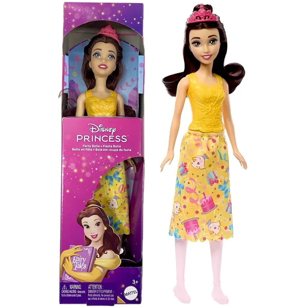 Disney Princezné: Party princezná Belle bábika – Mattel
