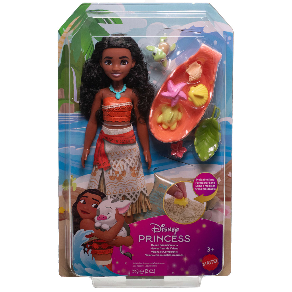 Disney Princezné: Vaiana 2 bábika plážový herný set s pieskom – Mattel