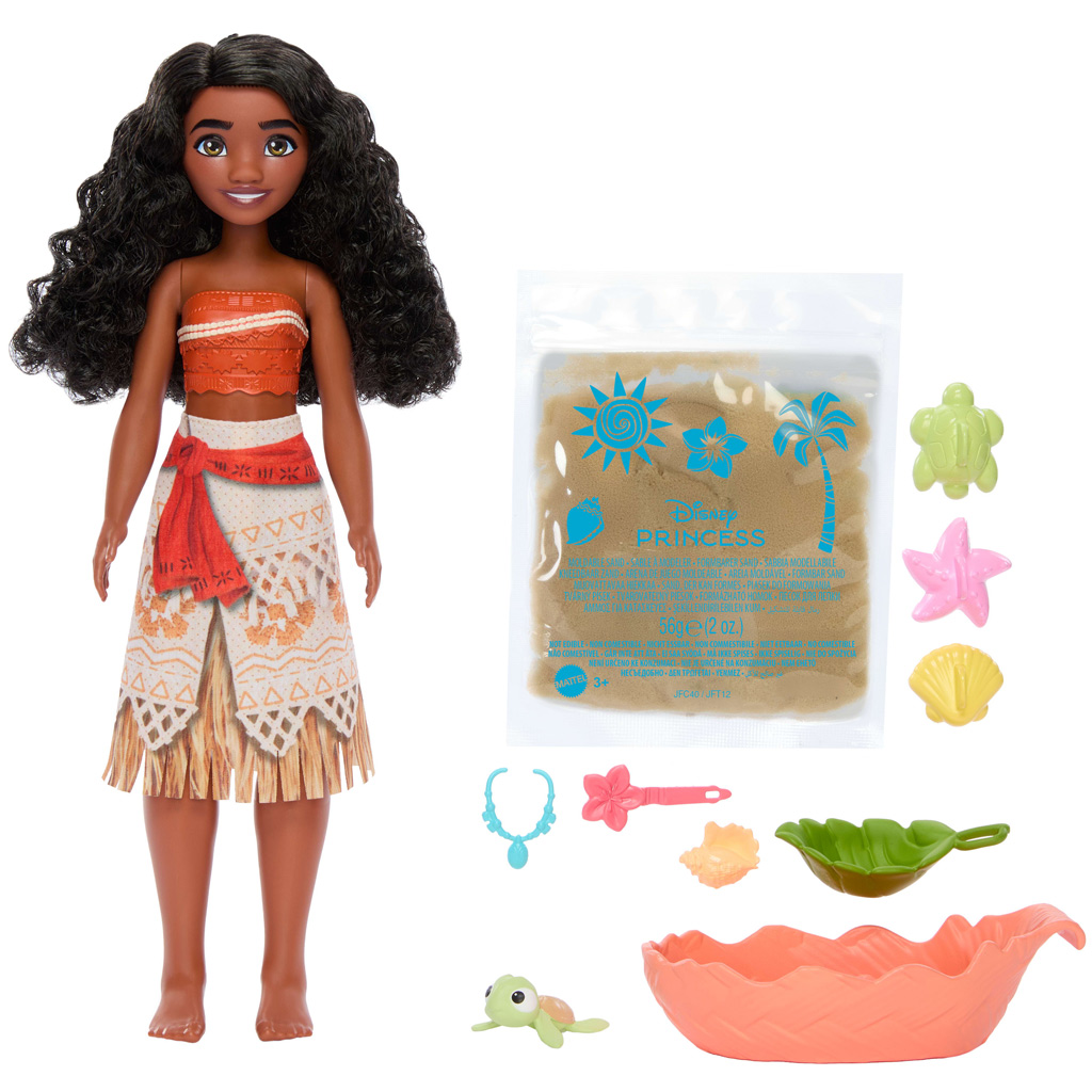 Disney Princezné: Vaiana 2 bábika plážový herný set s pieskom – Mattel kép 2