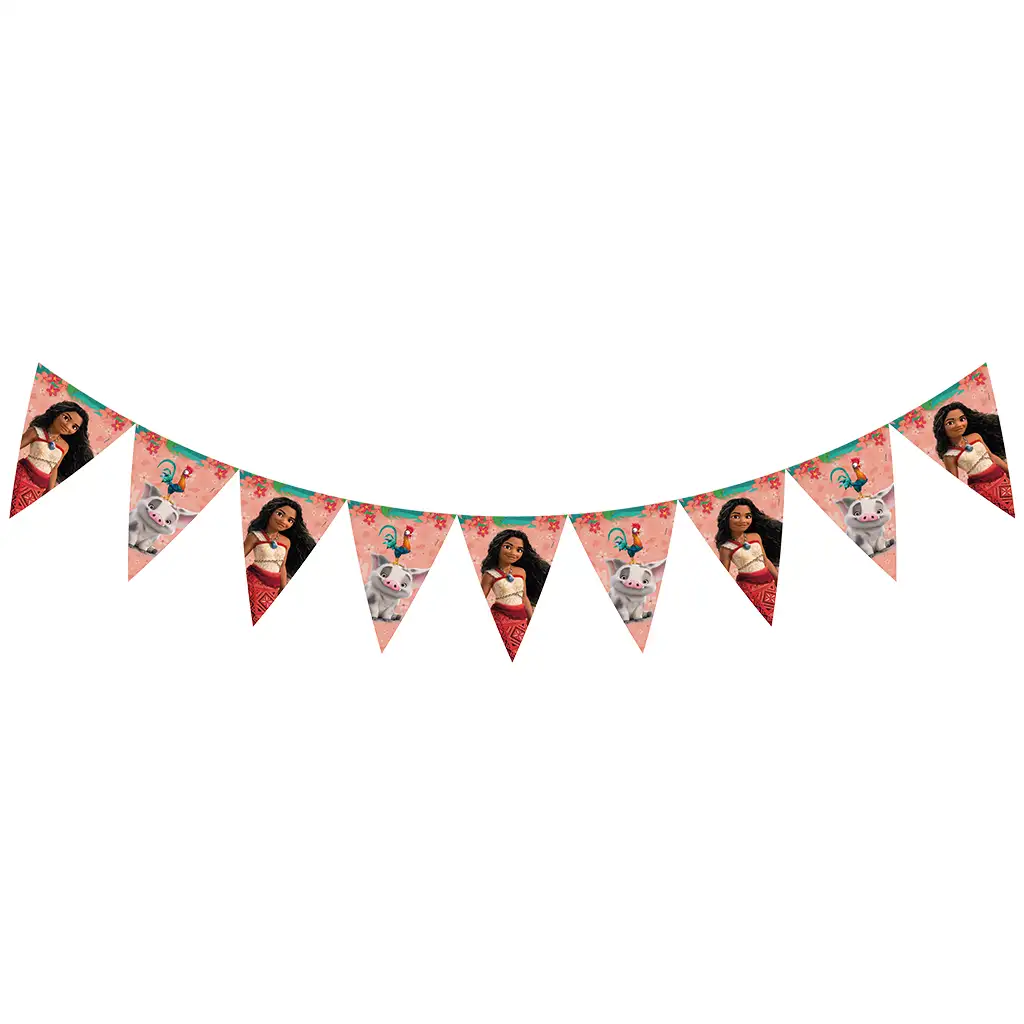 Disney+Princezné Vaiana 2 párty vlajková girlanda