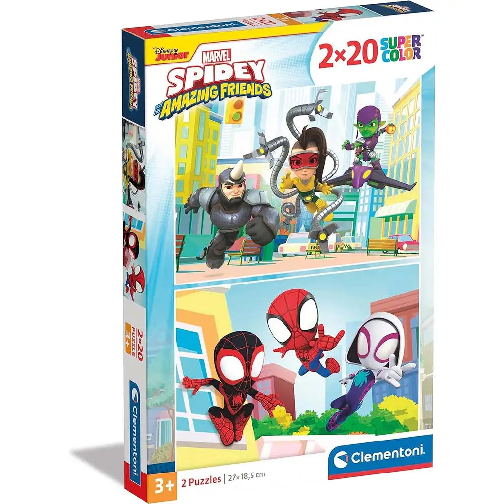 Disney Spidey 2x20 dielna Supercolor puzzle - Clementoni