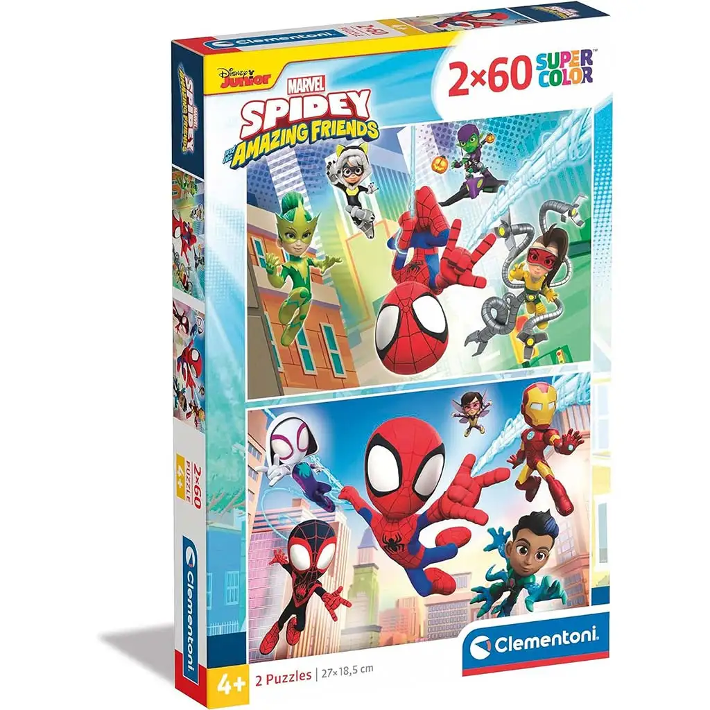 Disney Spidey 2x60 dielikové Supercolor puzzle - Clementoni
