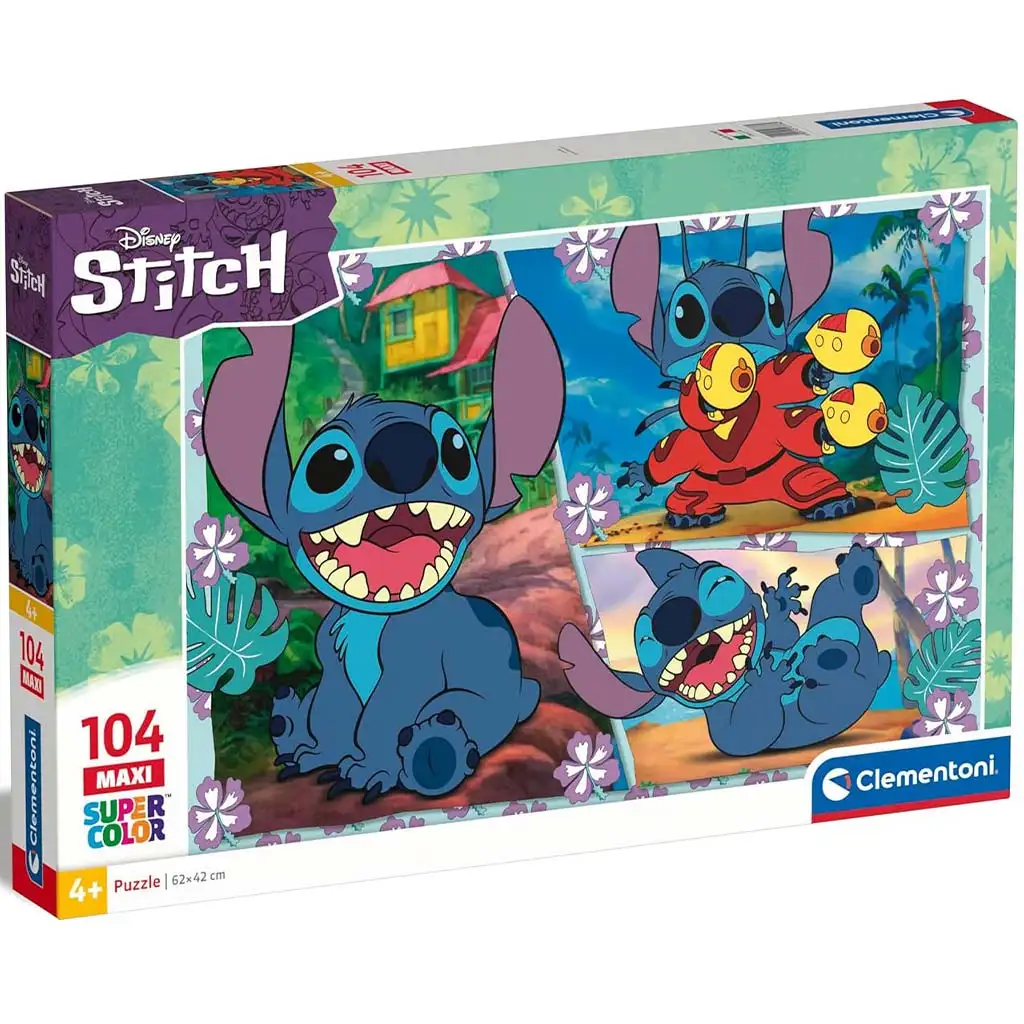 Disney+Stitch 104-dielna maxi Supercolor puzzle - Clementoni