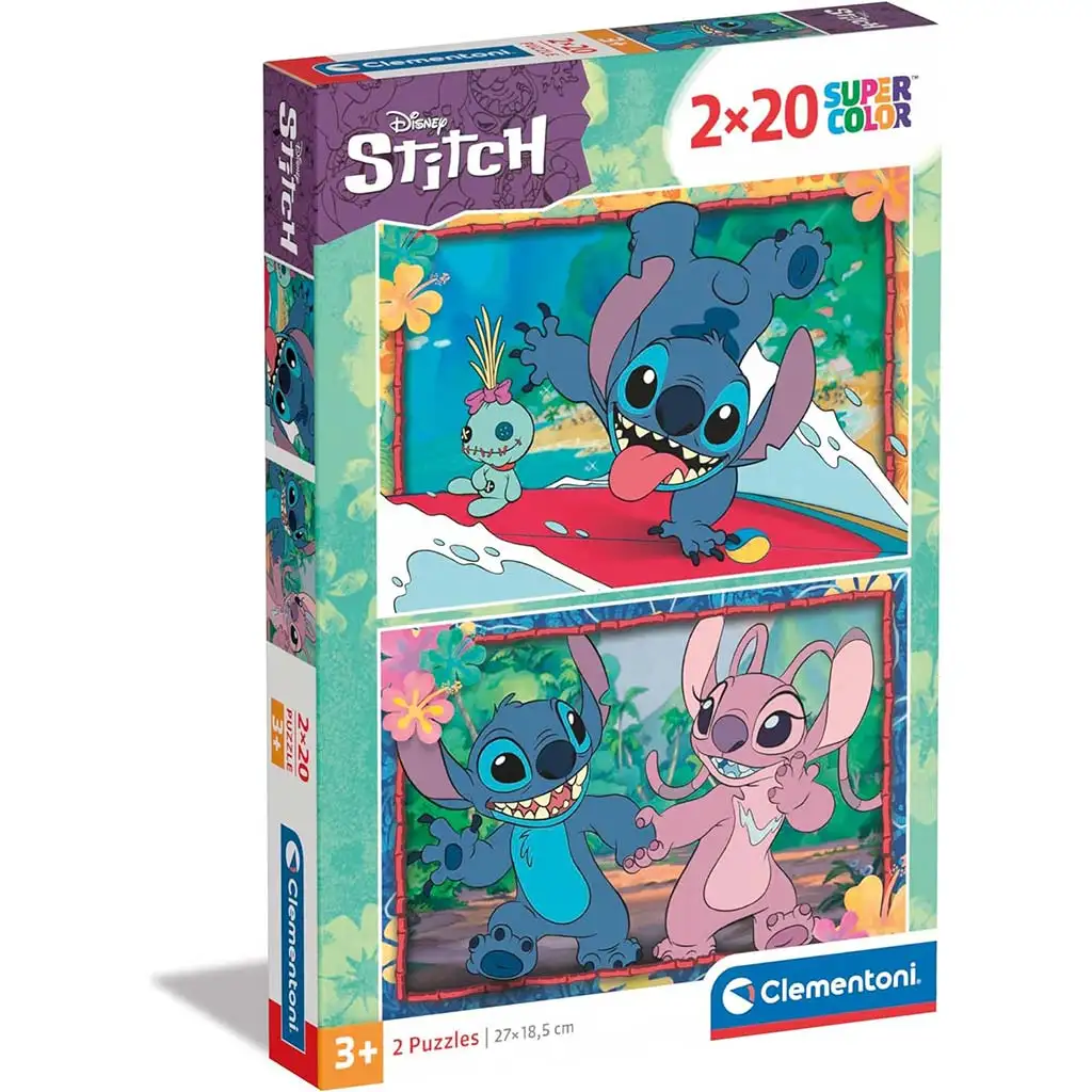 Disney Stitch 2x20 dielna Supercolor puzzle - Clementoni