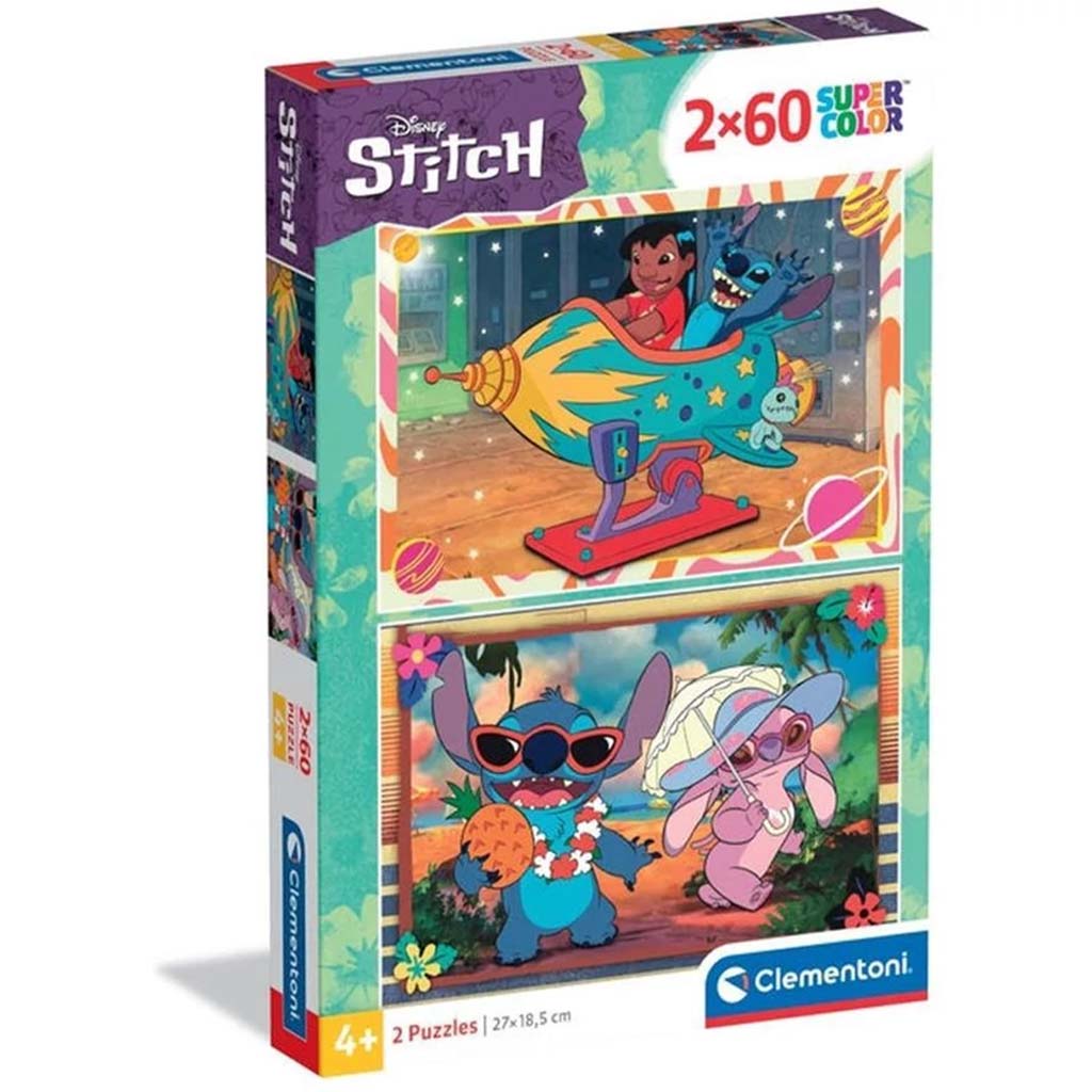 Disney Stitch 2x60ks Supercolor puzzle - Clementoni