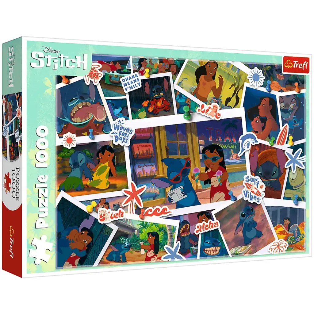 Disney: Stitch sladké spomienky 1000-dielne puzzle - Trefl