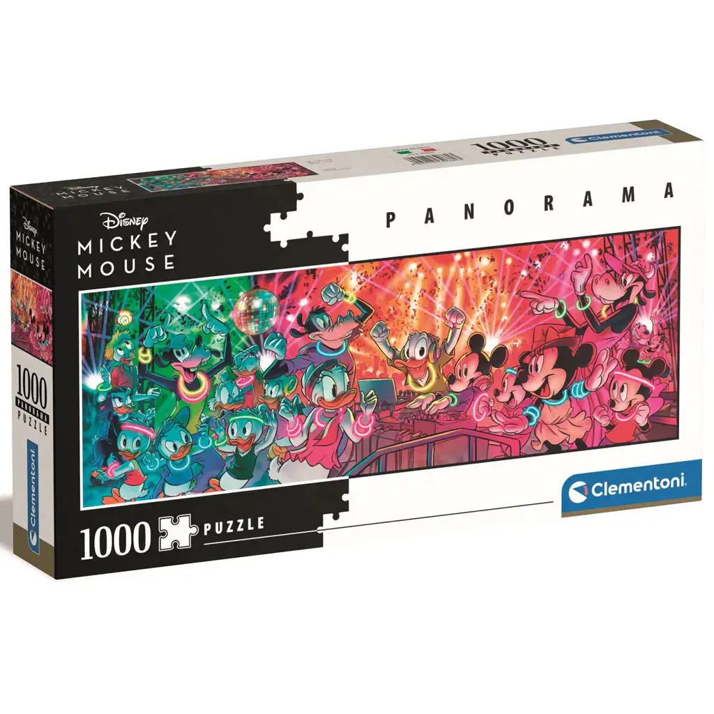Disney klasiky - Mickey Mouse disco 1000 dielikové panoramatické puzzle - Clementoni