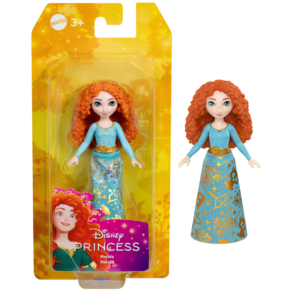Disney princezné: Mini bábika princezná Merida so svetlami v sukni - Mattel