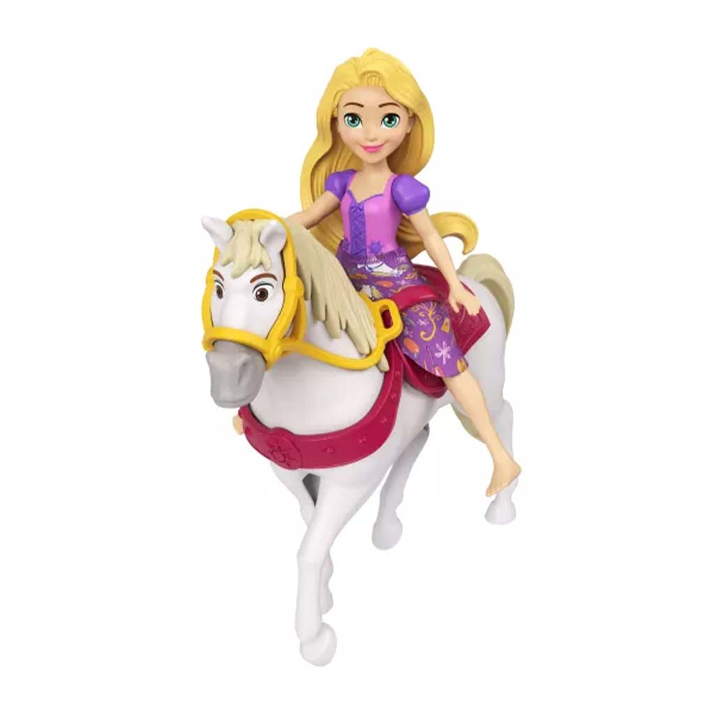 Disney princezné: Mini princezná Zlatovláska a jej kráľovská jazdiareň – Mattel kép 2