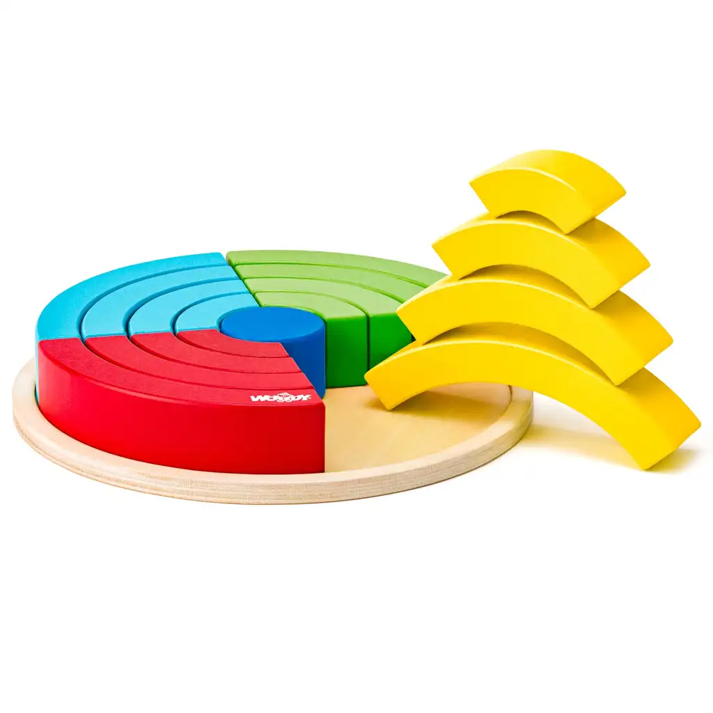 Dúhová balančná drevená hračka - Woodyland