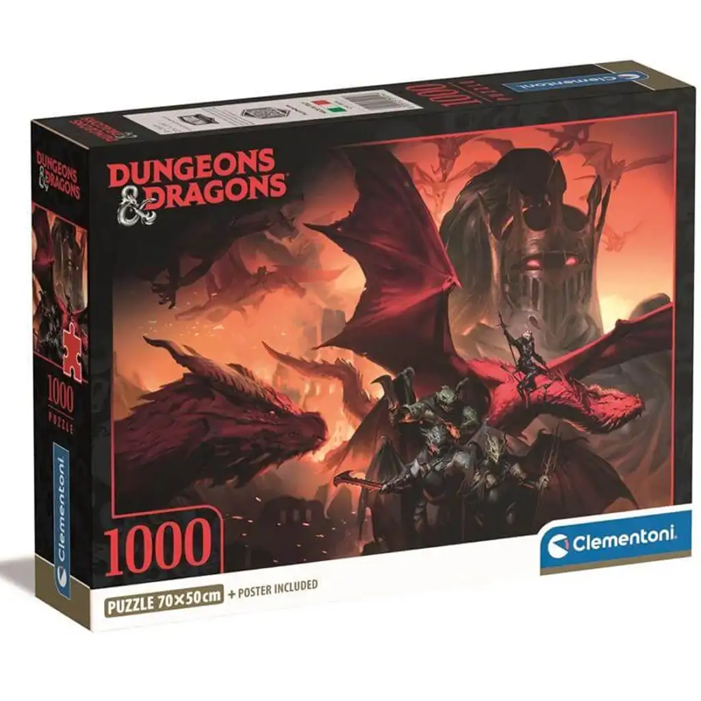 Dungeons & Dragons 1000-dielikové puzzle s plagátom - Clementoni