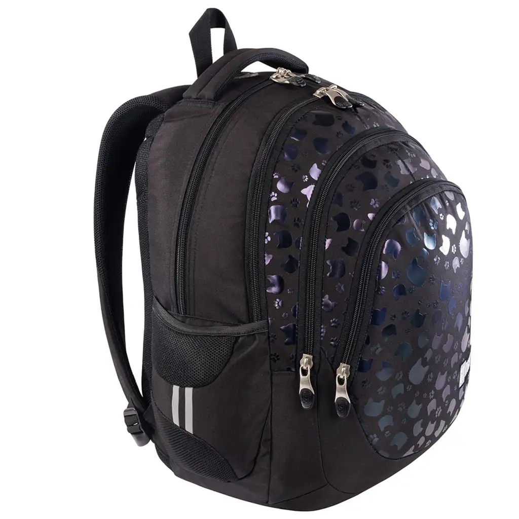 Ergonomický školský batoh St.Right Black Cats, BP06 345,5x35,5x5,5cm