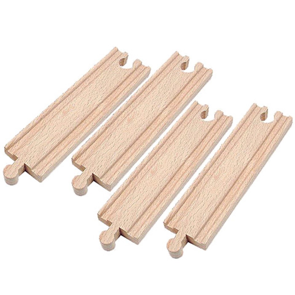 Rovné koľaje drevené 4ks