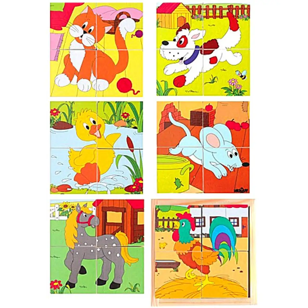 Obrázkové kocky Domáce zvieratká