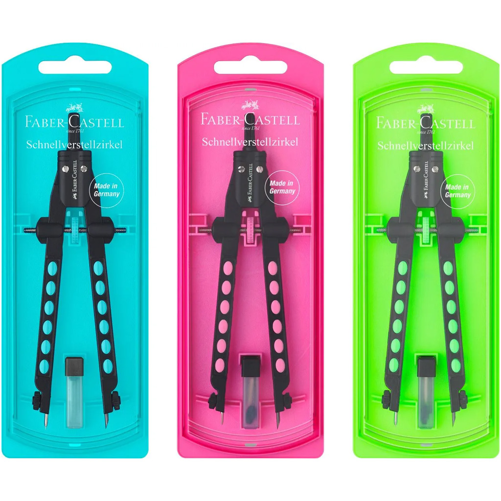 Faber-Castell: Grip Neo súprava kružidla s rýchlonastavením, rôzne druhy, 1 ks