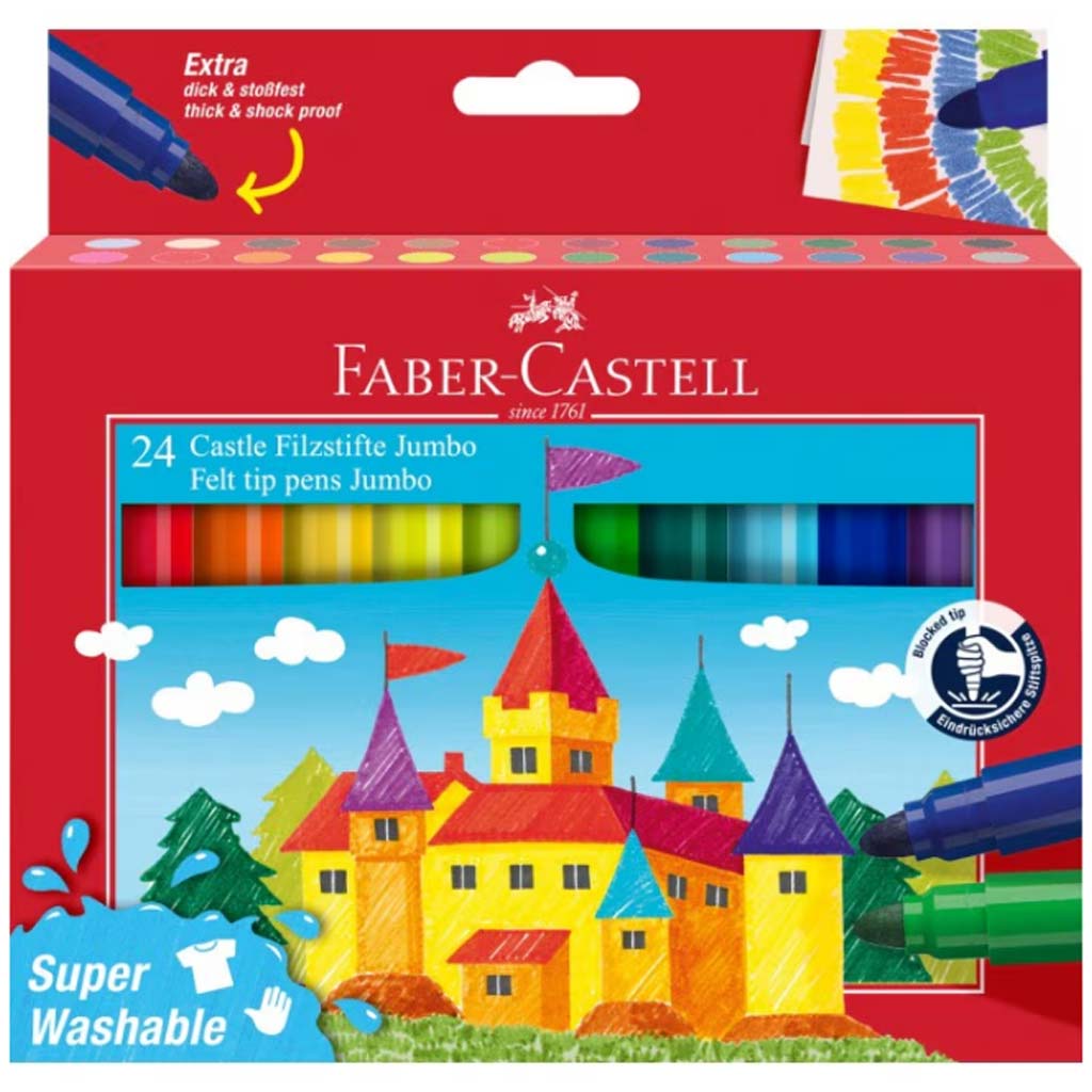 Faber-Castell Jumbo súprava fixiek – 24-dielna „Zámocká“ sada