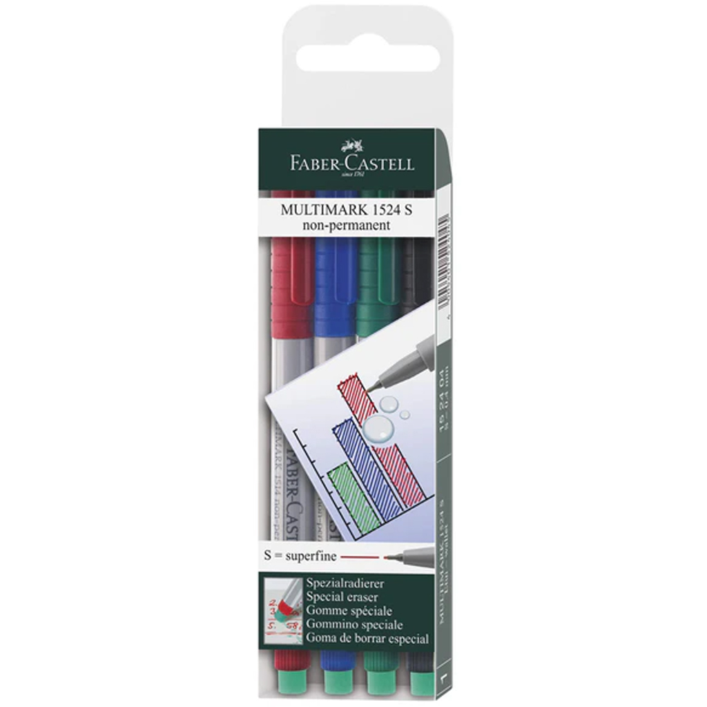 Faber-Castell: Multimark fóliový popisovač set S – 4 ks