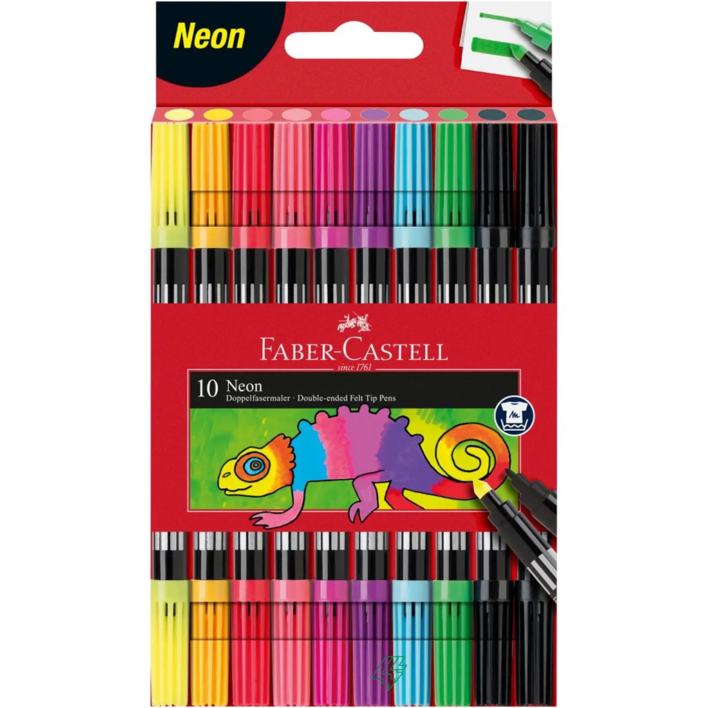 Faber-Castell: Sada 10 obojstranných neónových fixiek