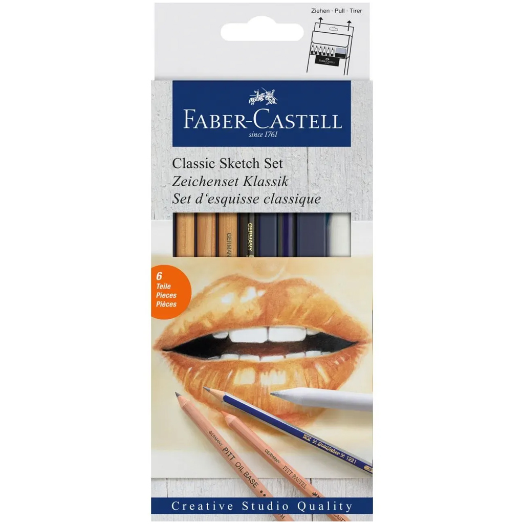 Faber-Castell: Sada monochromatických skicovacích ceruziek, 8 ks