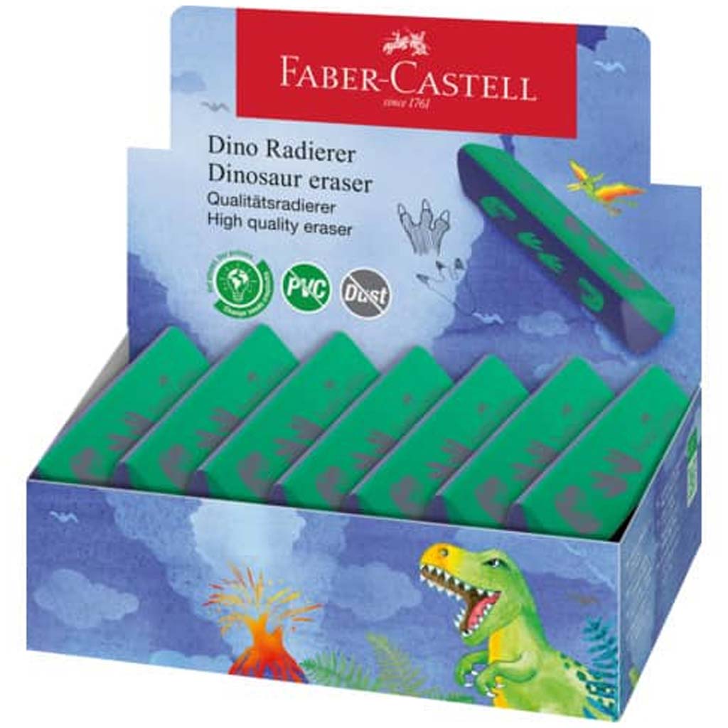 Faber-Castell: Trojuholníková guma s dinosaurom 1 ks