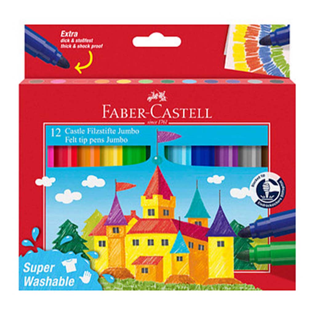 Faber-Castell: Umývateľná sada 12 Jumbo fixiek