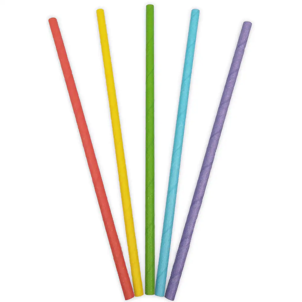 Farebná sada 50 papierových slamiek