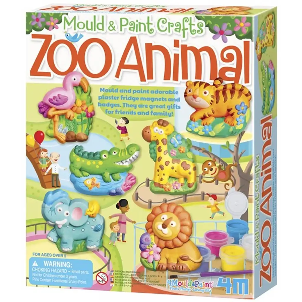 Farebná sada na výrobu sádrových figúrok zvierat v zoo