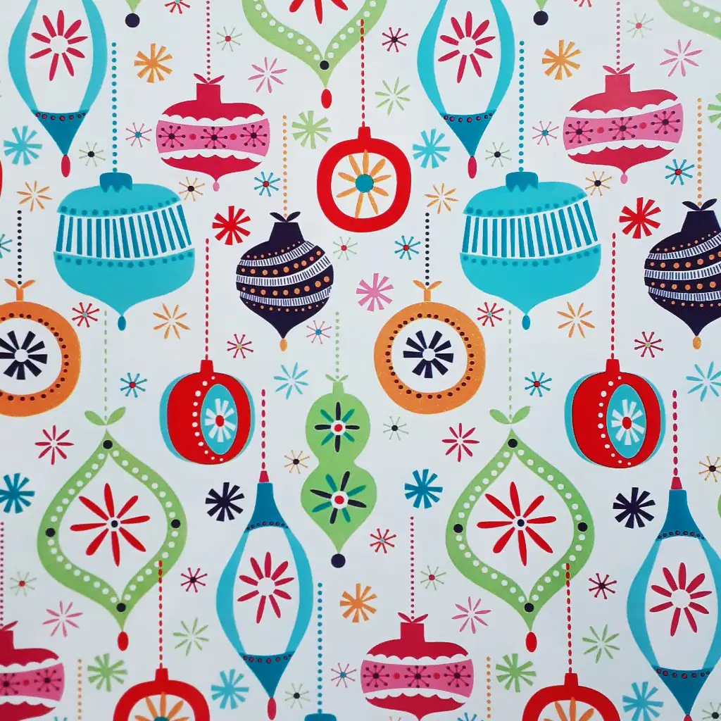 Farebné ozdoby vzorovaný baliaci papier 200x70 cm