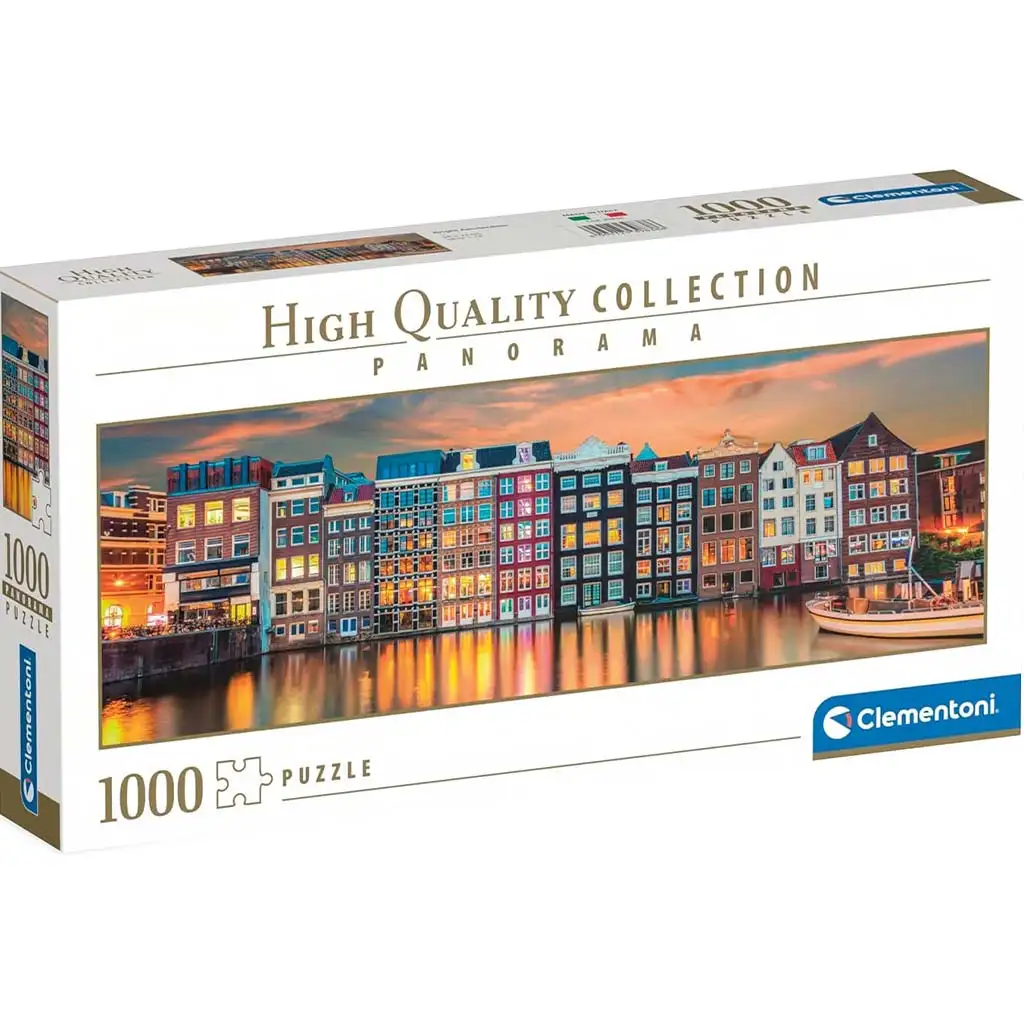 Farebný Amsterdam HQC 1000 dielikové Panoráma puzzle - Clementoni