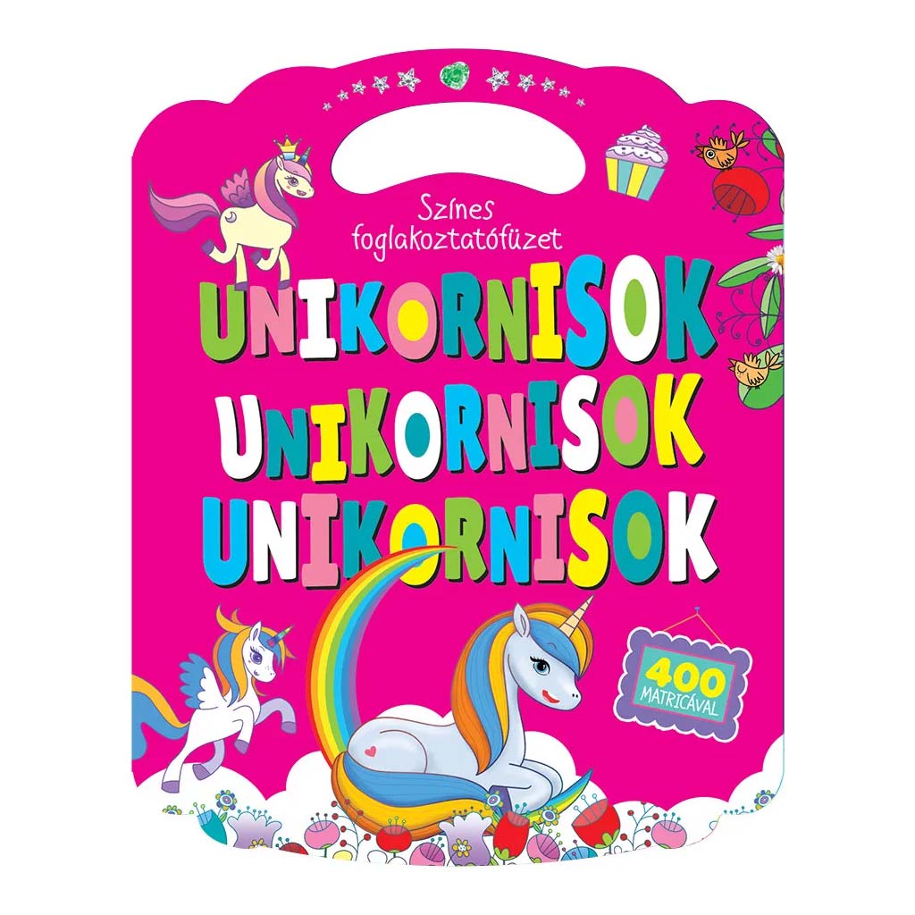 Farebný pracovný zošit s jednorožcami