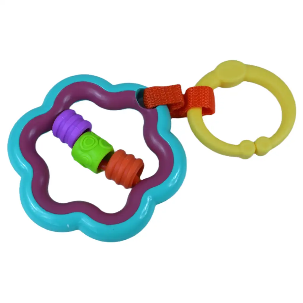 Farebný závesný detský chrastítko a hryzátko kép 5