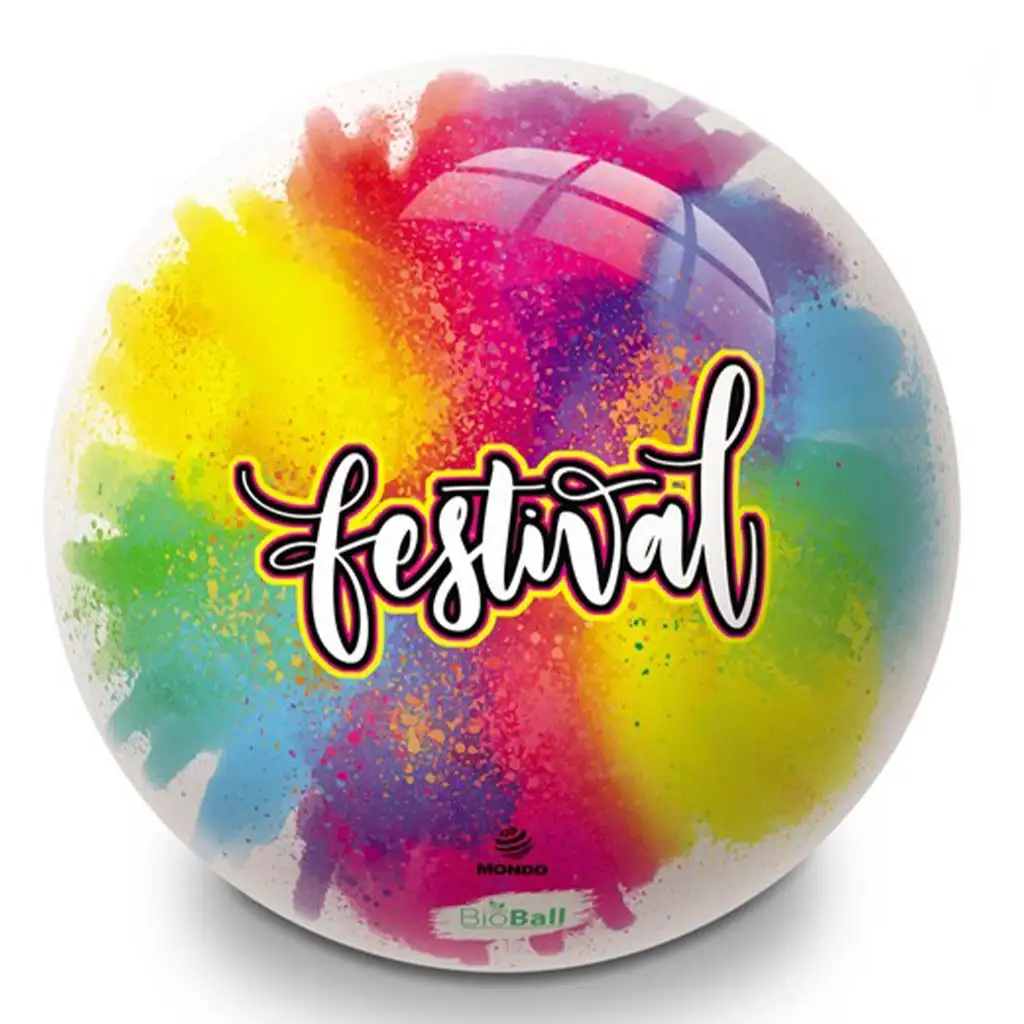 Festival farebná BioBall gumená lopta 23cm - Mondo Toys