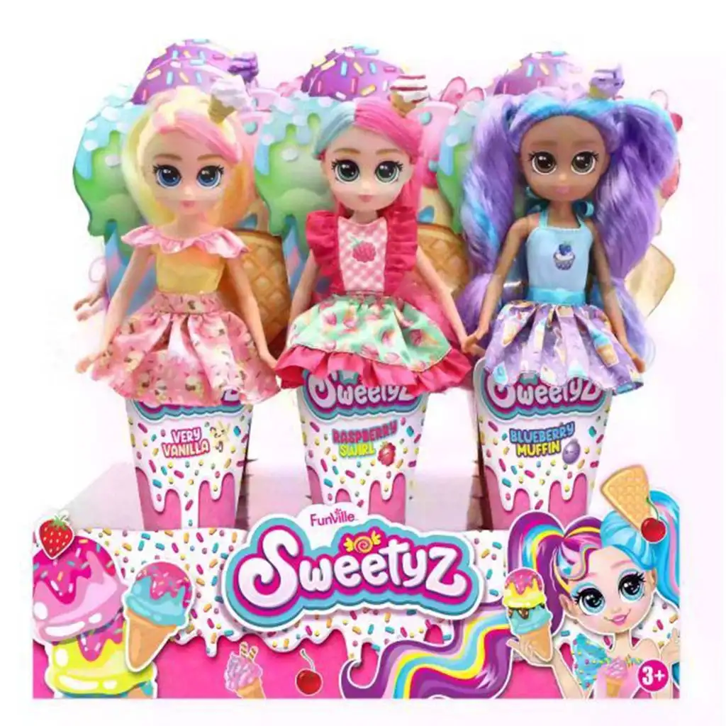 Funville: Voňavá bábika Cukorfalat v kornútku, rôzne varianty, 30 cm, 1 ks