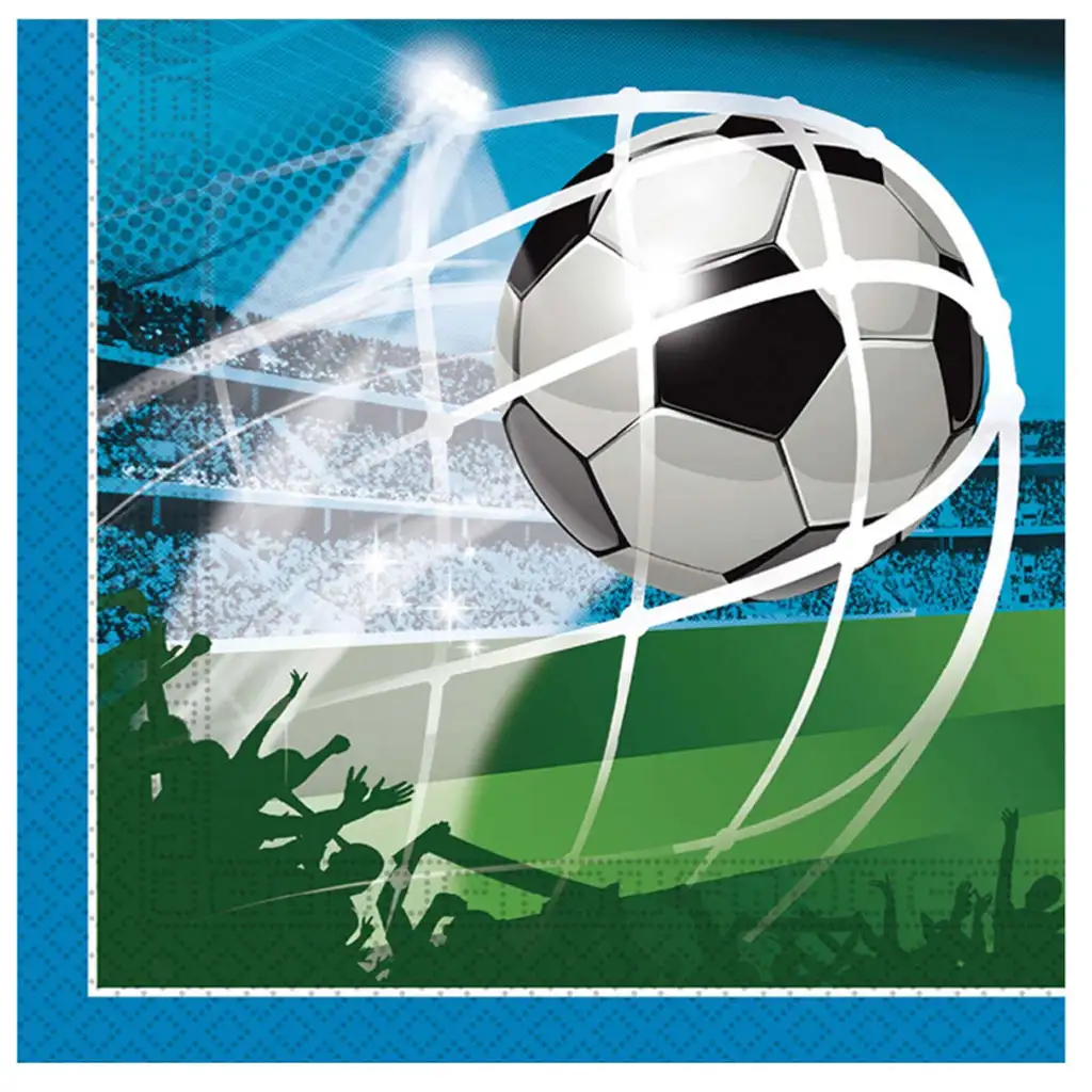 Futbalová radosť 2-vrstvové papierové servítky, balenie 20 ks.
