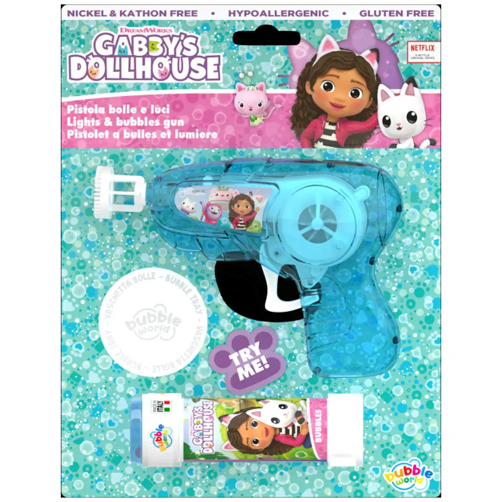 Gabi domček pre bábiky bublifuková pištoľová sada so svetlom