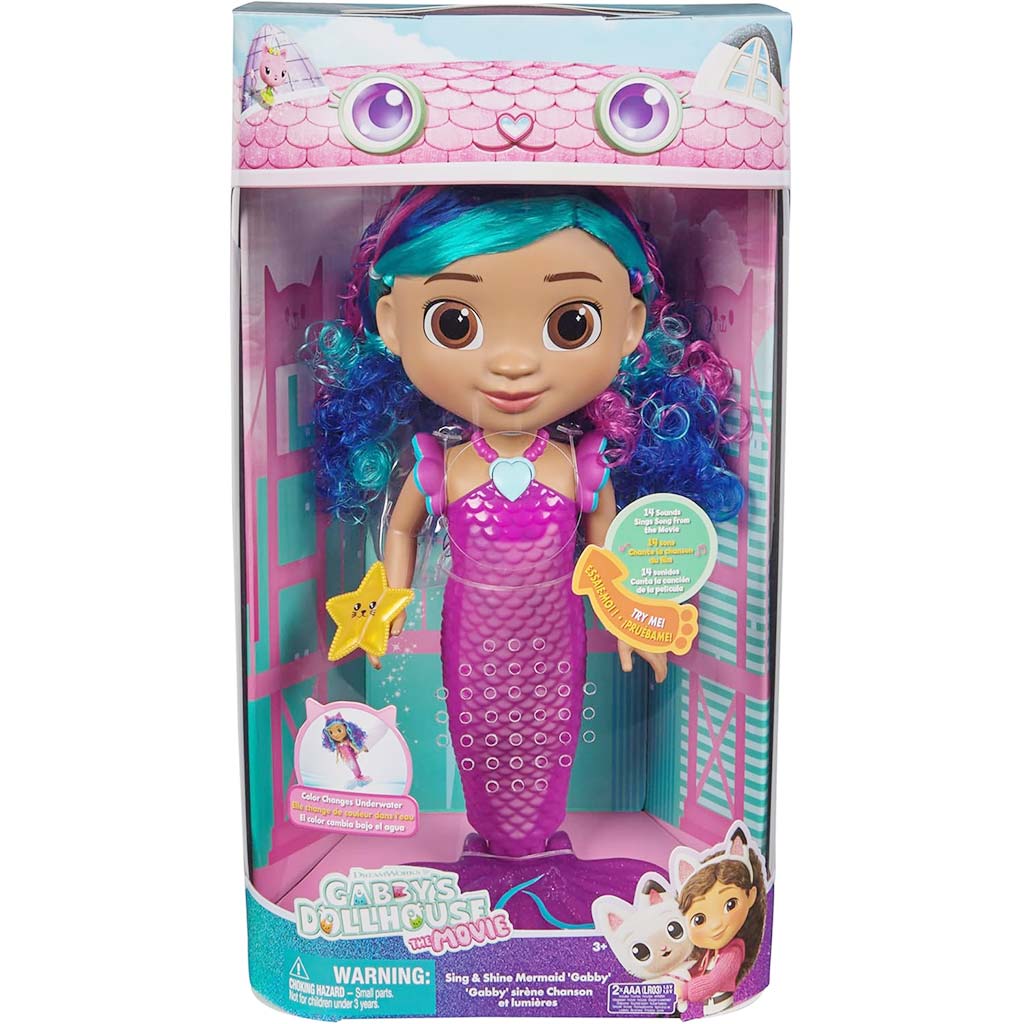 Gabikin domček Kino: Spievajúca a žiariaca morská panna Gabika bábika - Spin Master