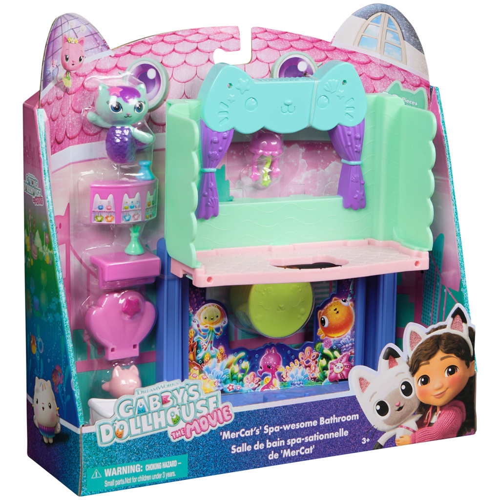 Gabin domček bábik kino: Sada na hranie Kúpeľňa malej morskej panny – Spin Master