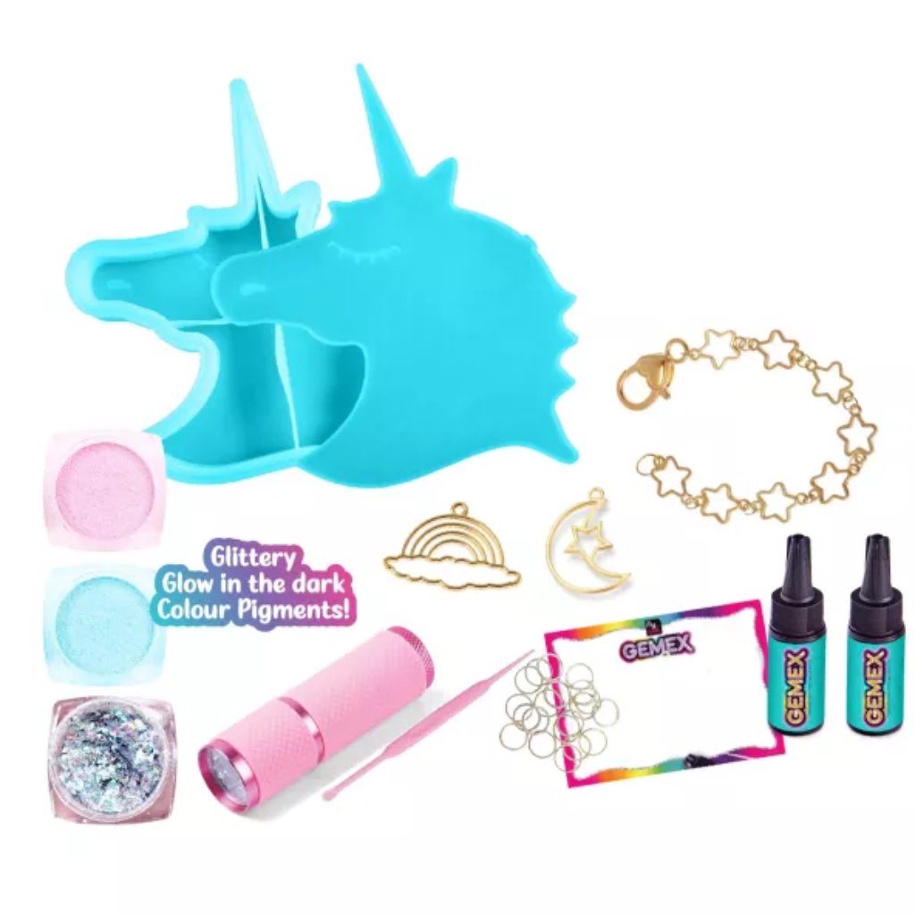 Gemex: Sada na výrobu šperkov s hlavou jednorožca z gélu na drahokamy kép 2