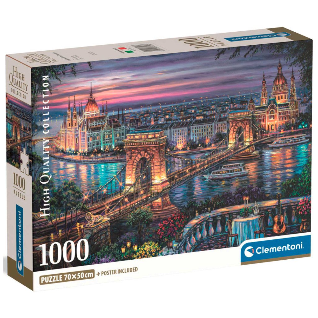 HQC Svetlá Dunaja puzzle, 1000 dielikov - Clementoni