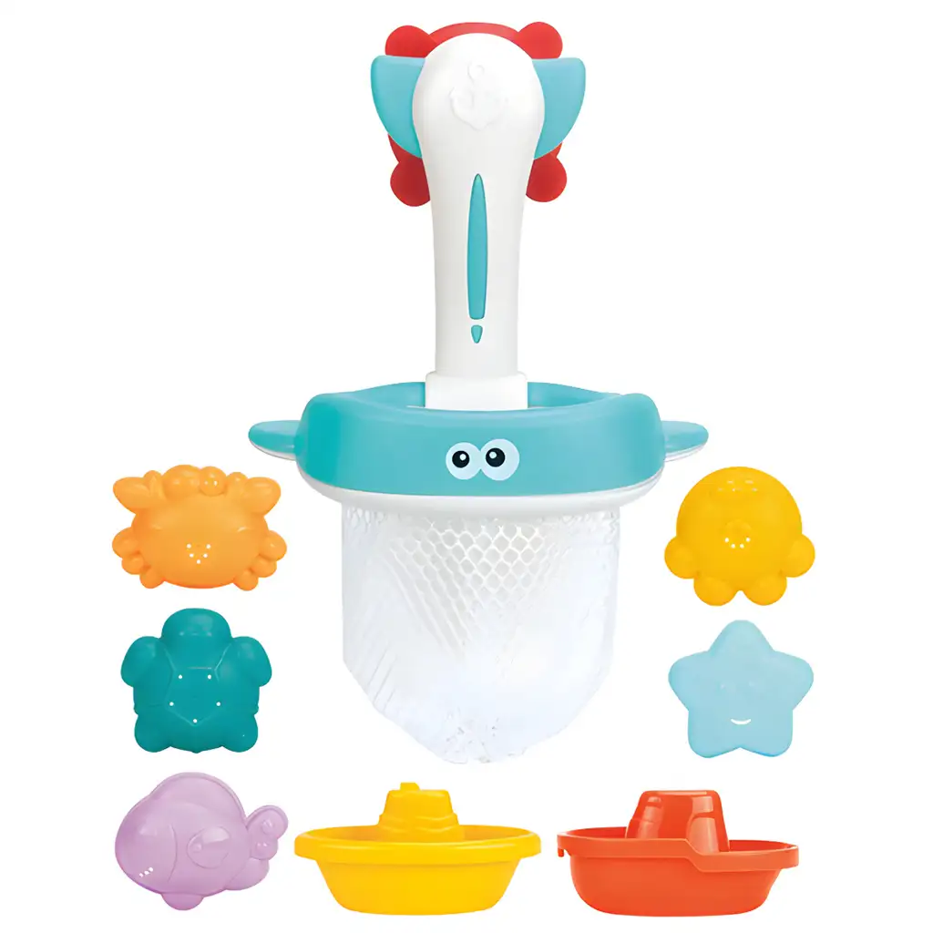 Happy World: Kúpeľná hračka s morskými zvieratami a sieťkou kép 3