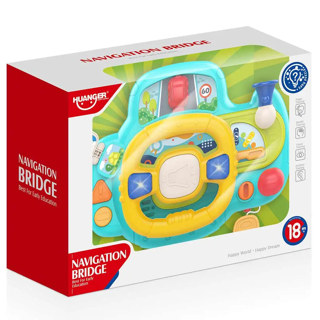 Happy World: Multifunkčný volant so svetelnými a zvukovými efektmi 23x17,5cm