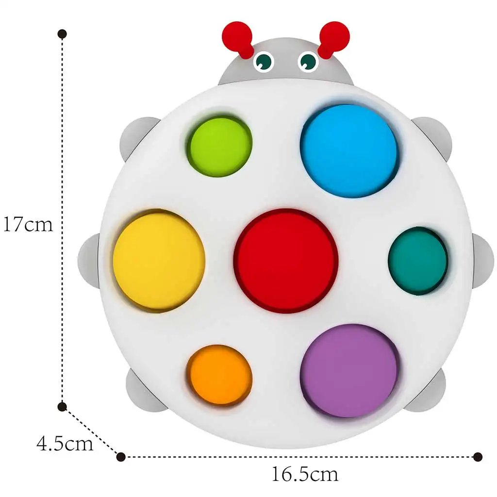 Happy World: Pop it! Ukludňujúci kamarát chrobák hračka na rozvoj zručností pre bábätká kép 2