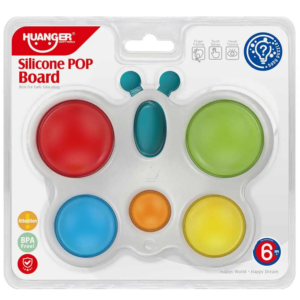 Happy World: Pop it! Ukludňujúci motýľ kamarát rozvojová hračka pre bábätká