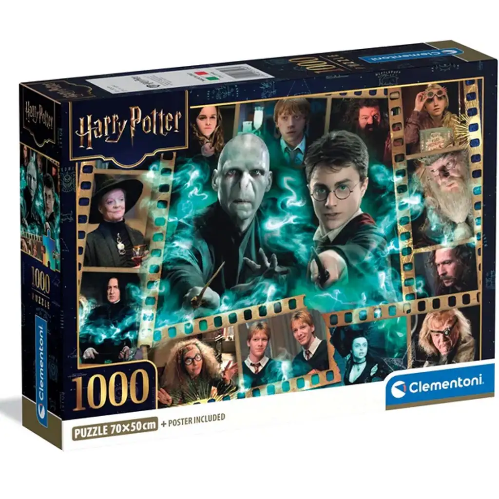 Harry Potter - Osud čarodejníckeho sveta 1000-dielne puzzle s plagátom - Clementoni