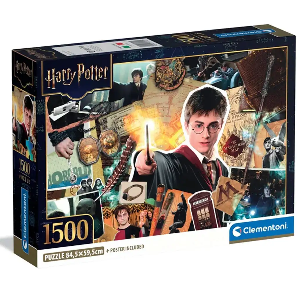 Harry Potter - Relikvie čarodejníckeho sveta 1500-dielna kompaktná puzzle - Clementoni