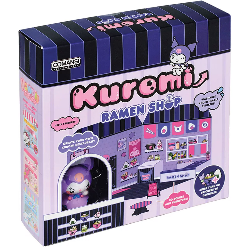 Hello Kitty: Kuromi Ramen Shop figúrka s domčekom na nalepky - Comansi