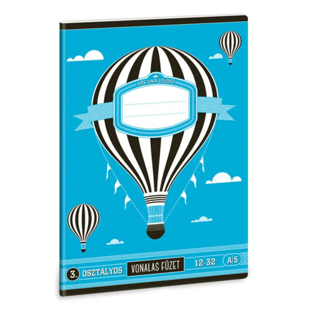 Zošit Teplovzdušný balón A5, 12-32 linajkový pre 3. ročník (Maďarsko)