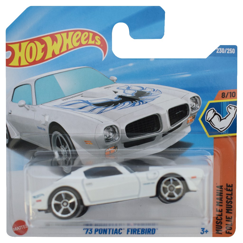 Hot Wheels: 73 Pontiac Firebird biele autíčko 1/64 - Mattel